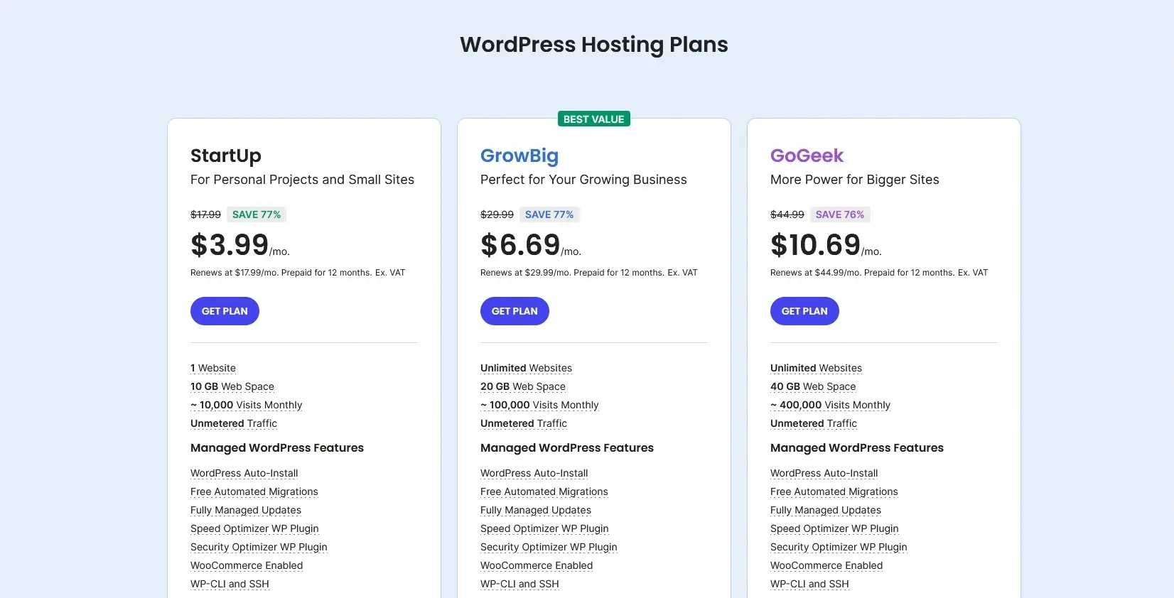 Siteground Pricing
