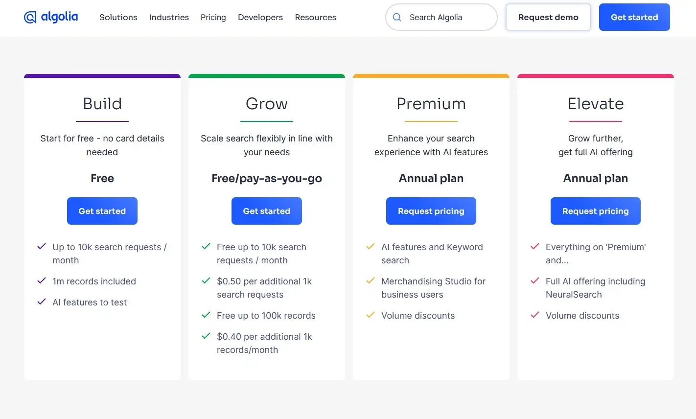 algolia alternatives