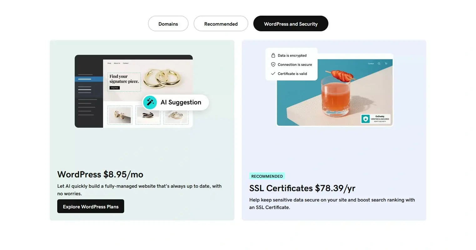 godaddy pricing