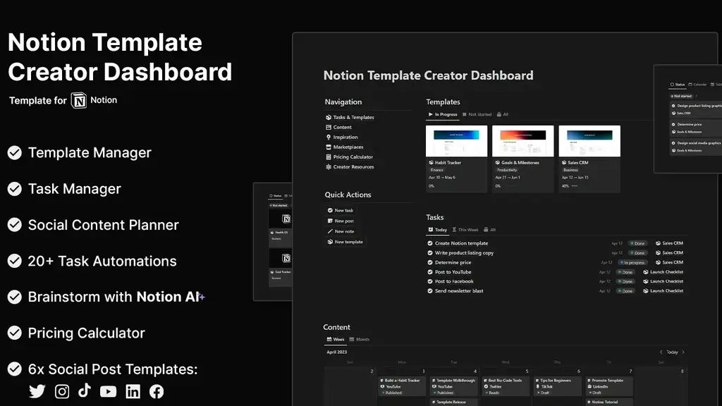Notion Template Creator Dashboard Lifetime Deal Review
