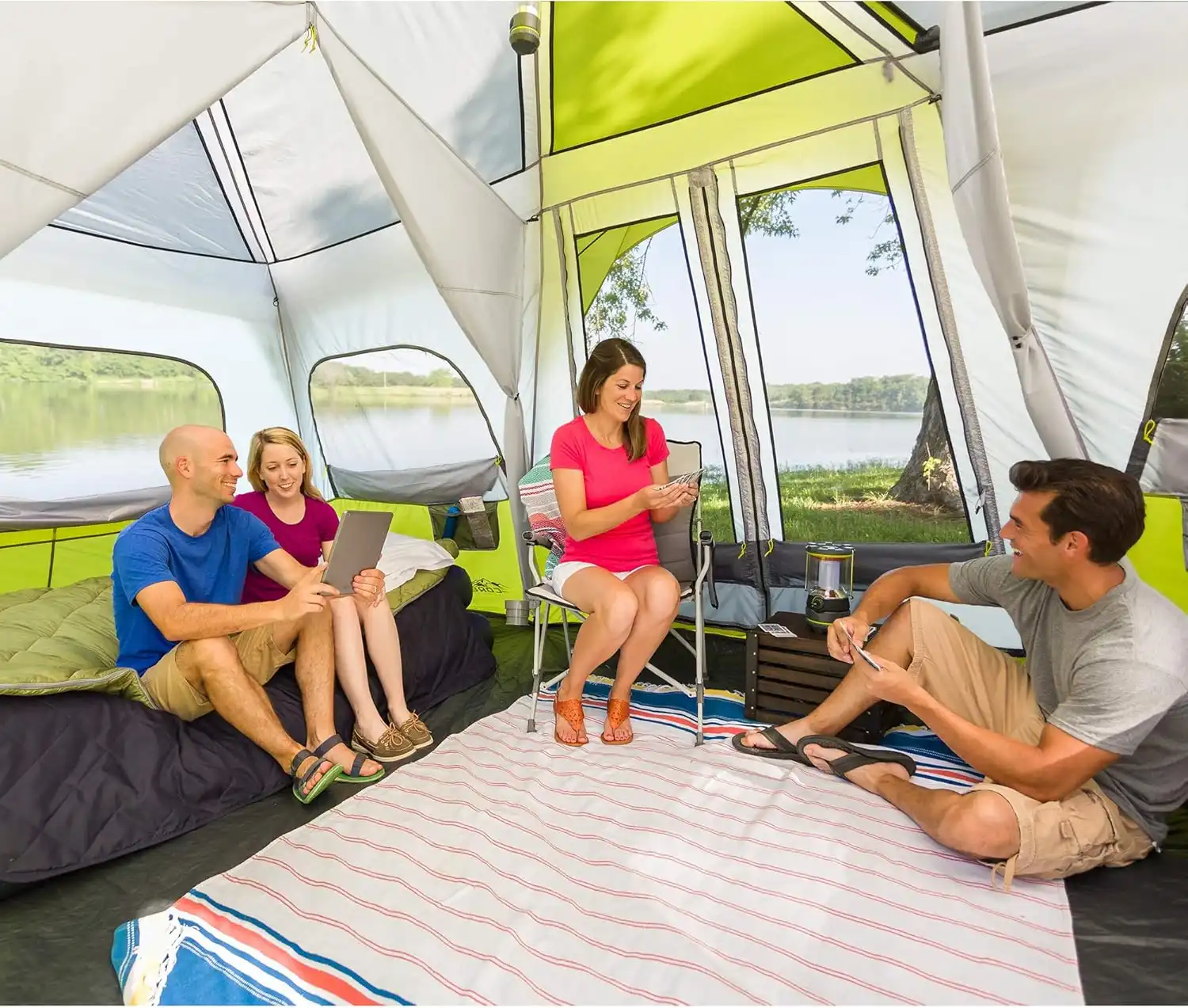 CORE Instant Cabin Tents 6 Person 9 Person 10 Person 12 Person Family Cabin Multi Room Pop Up Tents