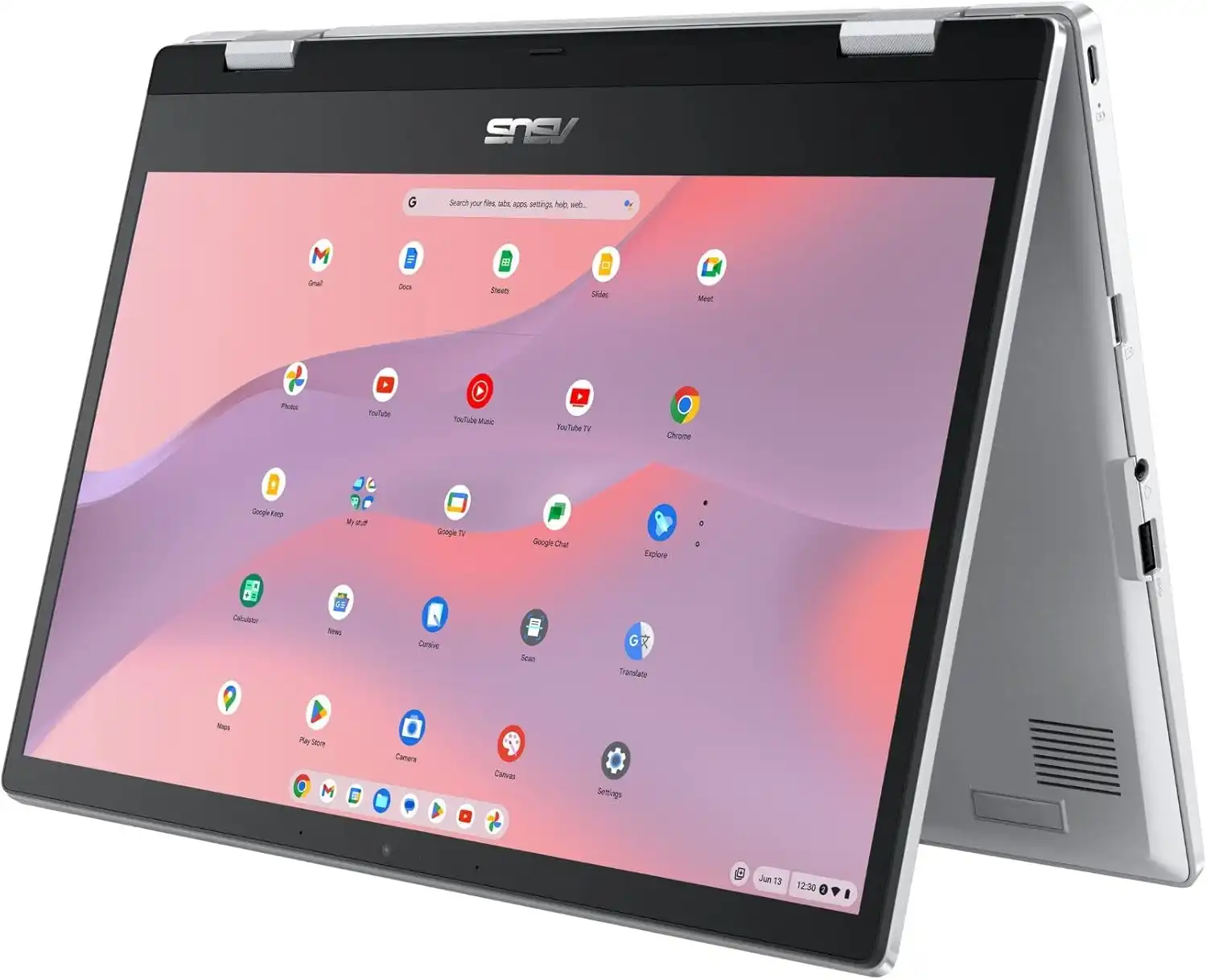 ASUS Chromebook Flip CX1 14-inch touchscreen in laptop mode