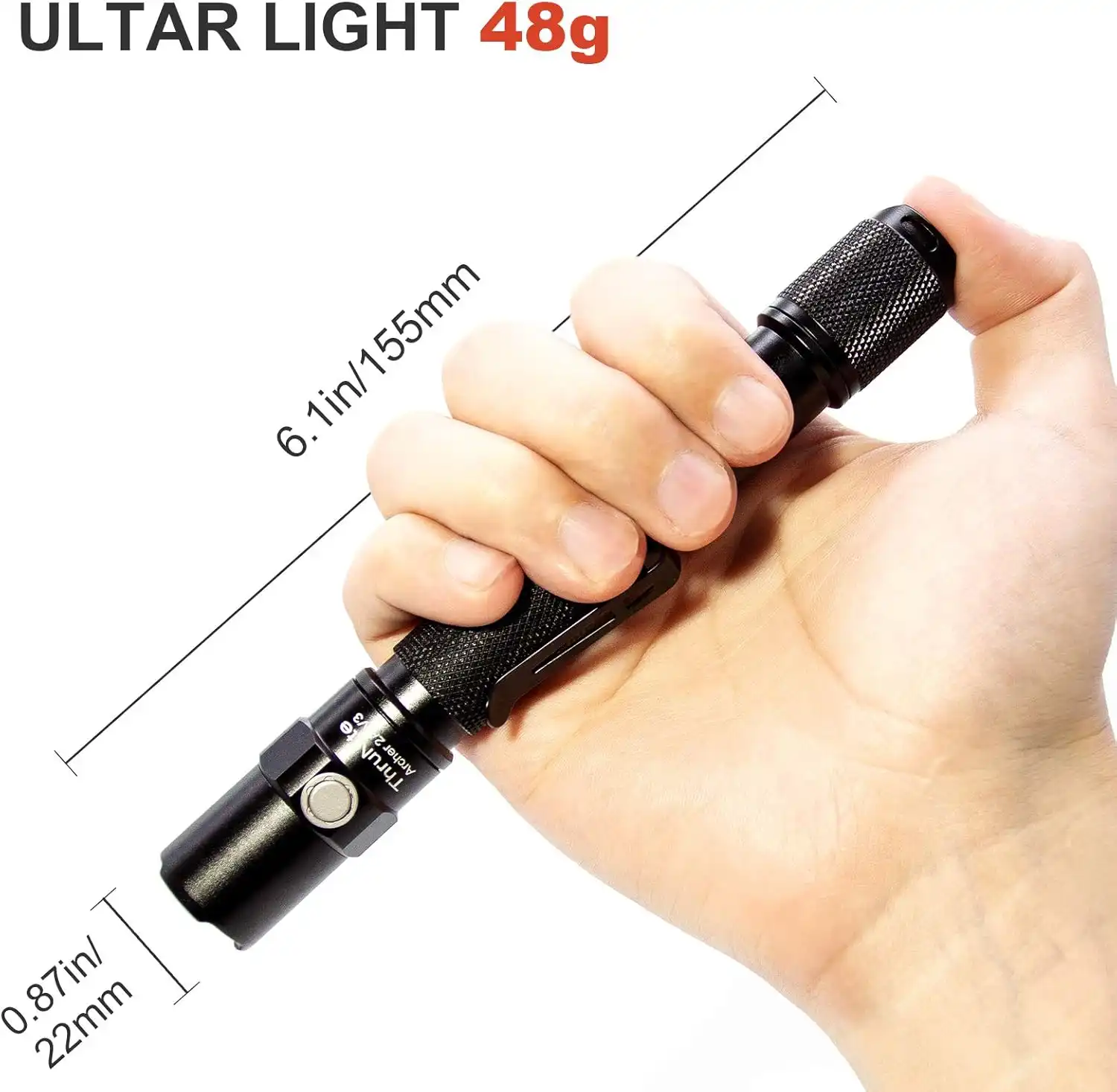 ThruNite LED Flashlight Archer 2A V3, 500 Lumens Mini AA Flashlight with Lanyard, IPX8 Water-Resistant Dual Switch Outdoor Flash Light for Hiking, Camping