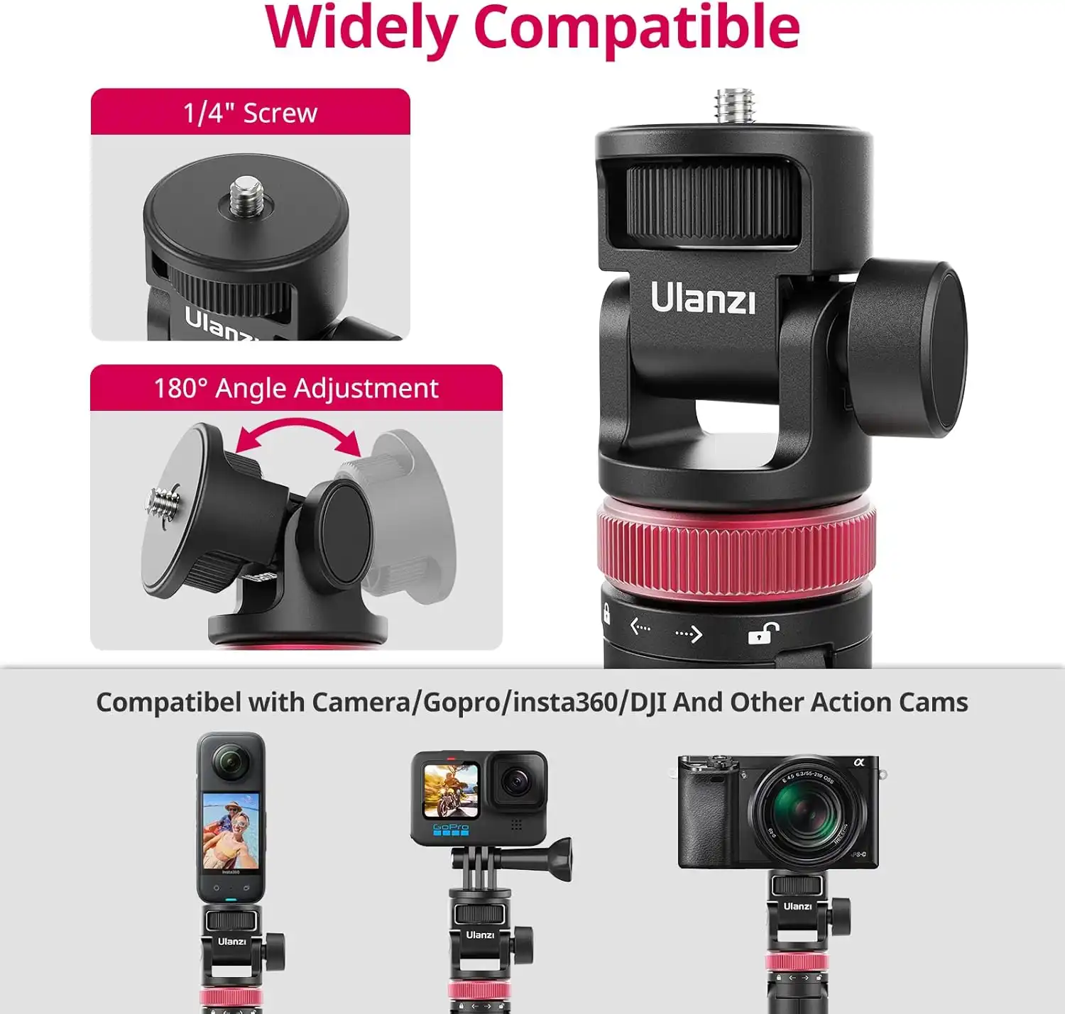 ULANZI MT-71 Tripod Selfie Stick & Vlog Handle