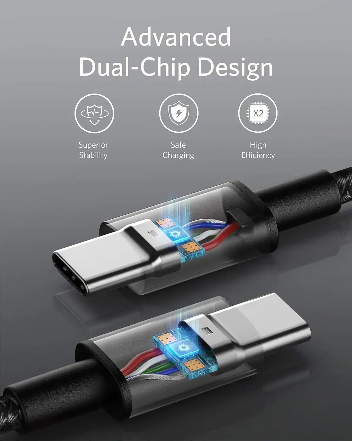 Anker 2 in 1 100W Type C Cable