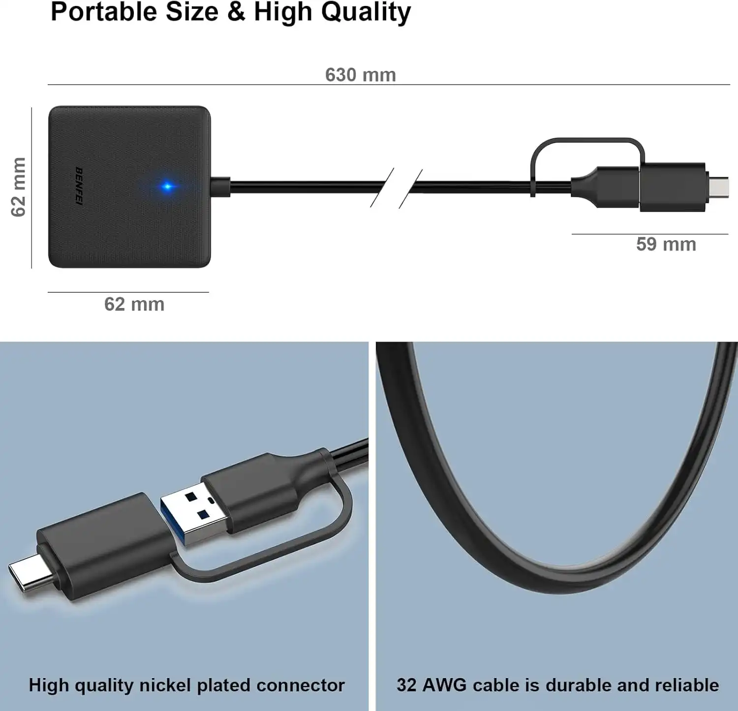 Benfei Micro SD Card Reader Feature